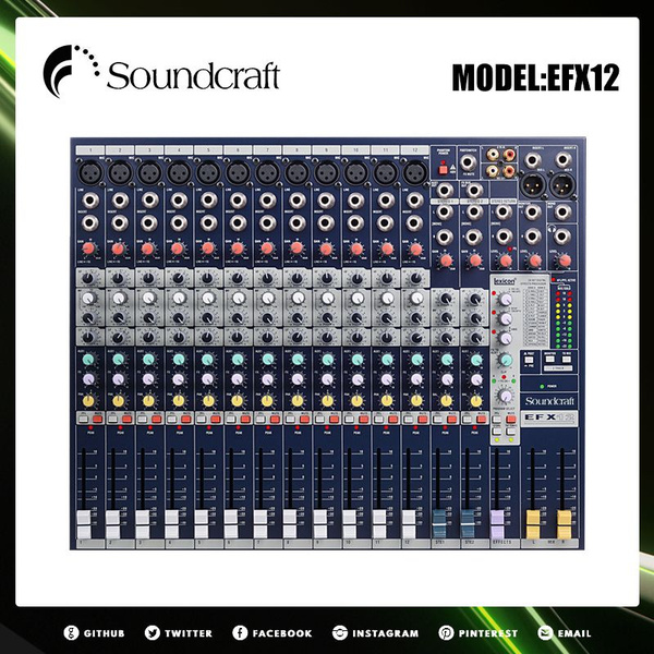 SOUNDCRAFT EFX12 Профессиональный микшер 12 моно, 2 стерео, 2 Aux ...