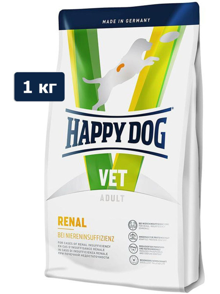 Корм для домашних животных Happy Dog VET Diet Renal для собак, 1 кг ...