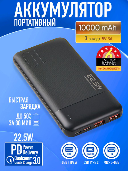 Повербанк (powerbank) (Power Bank) Power bank/внешний аккумулятор/пауэр ...