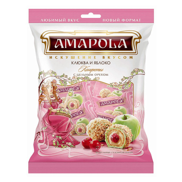 Конфеты вафельные Amapola клюква-яблоко 120 г - купить с доставкой по ...