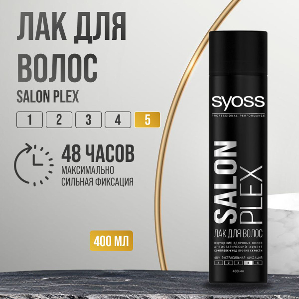 SYOSS Лак для волос SALONPLEX экстрасильной фиксации 400 мл / Лак для ...