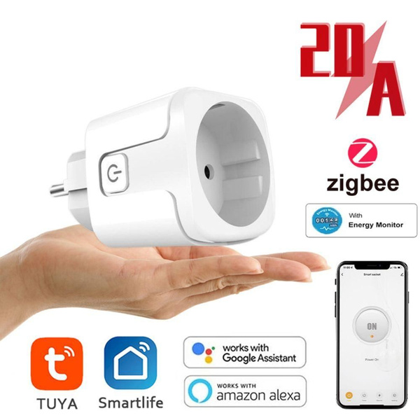 Смарт-розетка Tuya ZigBee, 20 А, с голосовым управлением - купить по ...