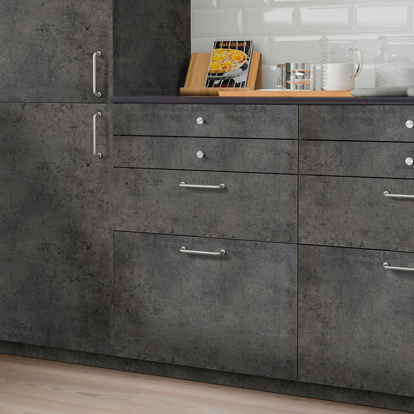 Фасад для кухни панель ящика IKEA КАЛЬХЮТТАН 60x20 темно-серый под ...
