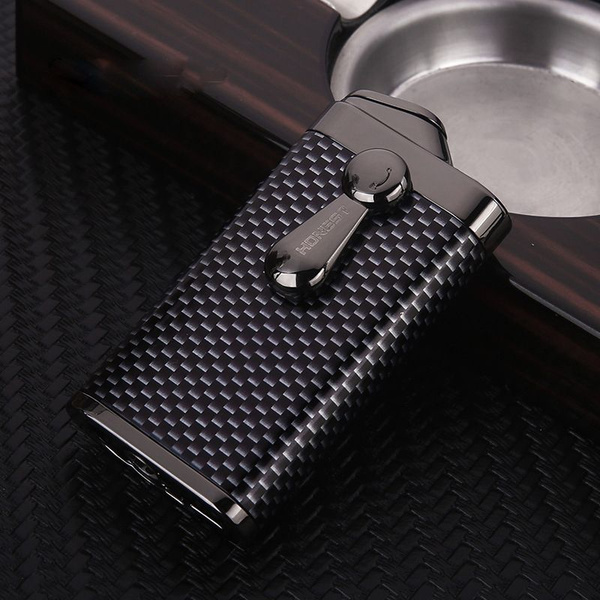 Газовые сигареты зажигалки /металлическая защита от ветра/Двойное пламя ...