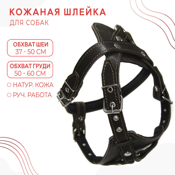 Шлейка кожаная для собак средних и крупных пород - купить с доставкой ...