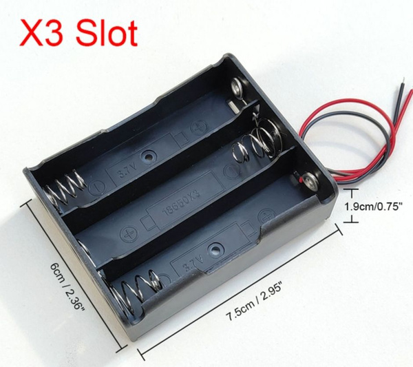 (2 шт.)Батарейный отсек 3х для аккумуляторов Li-ion типоразмера 18650 с ...