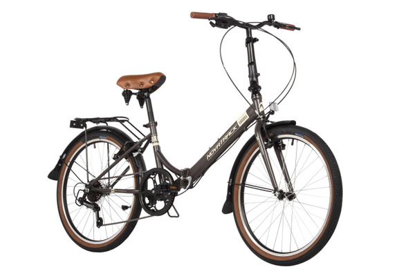 Складной велосипед NOVATRACK 24" AURORA коричневый - купить по выгодной ...
