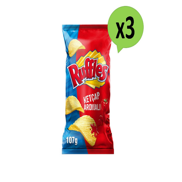 Ruffles Картофельные чипсы с кетчупом, суперразмер, 107 г x 3 шт ...
