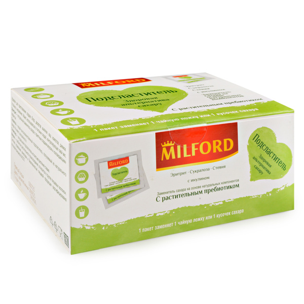 Сахарозаменитель Milford эритрит cукралоза cтевия с инулином порционный ...