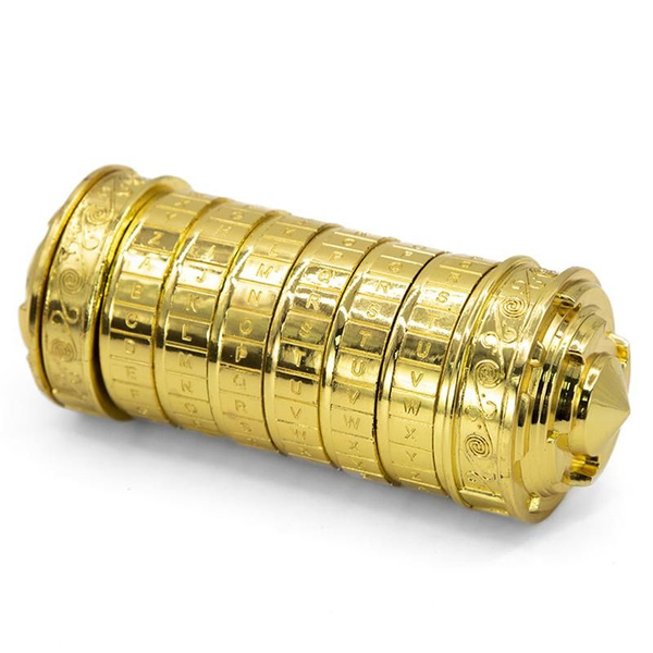 Головоломка Уникальная Металлическая Da Vinci Cryptex Golden - купить с ...