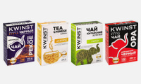 Набор разных видов черного и зеленого чая KWINST 4 упаковки по 250 грамм. KWINST