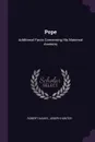 Pope. Additional Facts Concerning His Maternal Ancestry - Robert Davies, Joseph Hunter