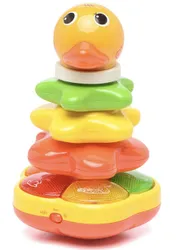 Детская игрушка состоит из основания, двух колечек разного размера и навершия в форме утиной головы.Собирая такую  ...