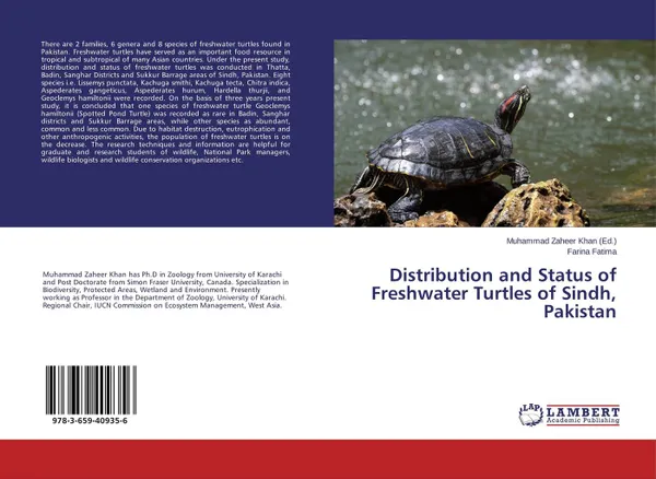 Обложка книги Distribution and Status of Freshwater Turtles of Sindh, Pakistan, Muhammad Zaheer Khan and Farina Fatima