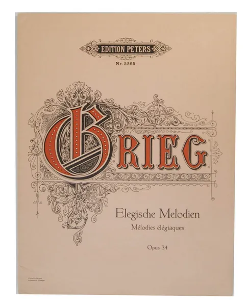 Обложка книги Grieg. Elegische melodien. Opus 34. Ноты , Эдвард Григ