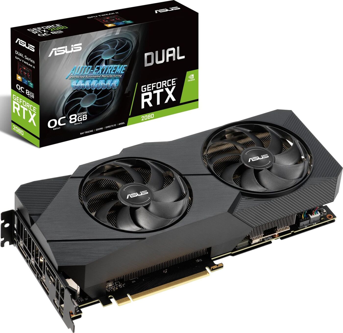 фото Видеокарта ASUS DUAL-RTX2080S-O8G-EVO /RTX2080S,HDMI*1,DP*3,8G,D6