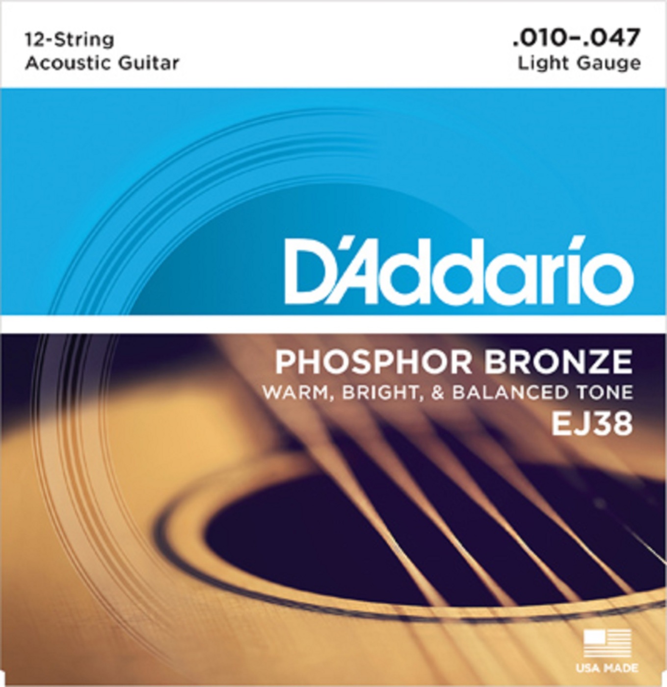 Комплект струн для 12-струнной гитары D'Addario EJ38