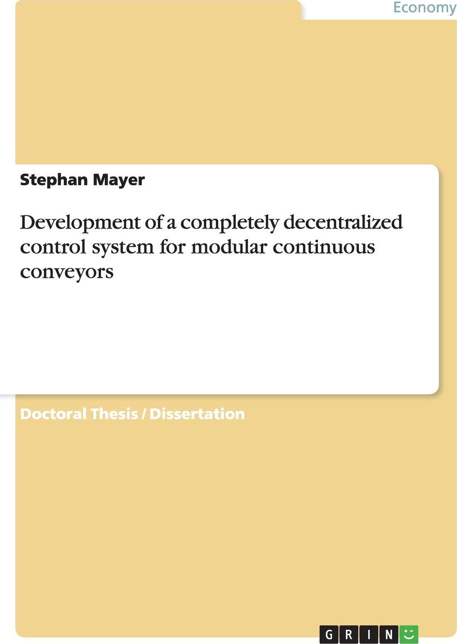 фото Development of a completely decentralized control system for modular continuous conveyors