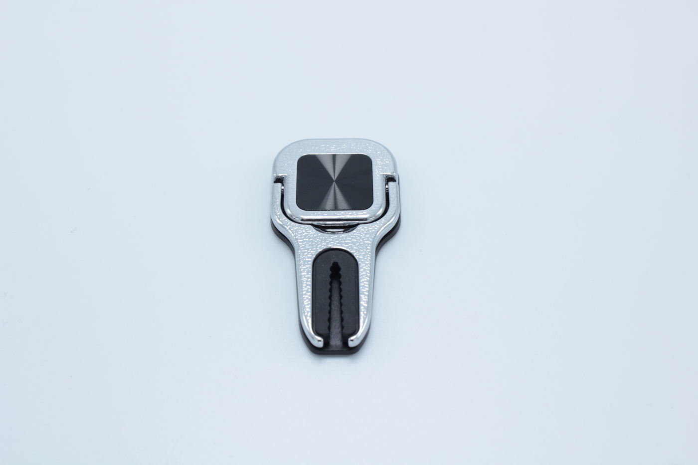 фото Держатель для смартфона на воздуховод с кольцом, серебристый Нет бренда