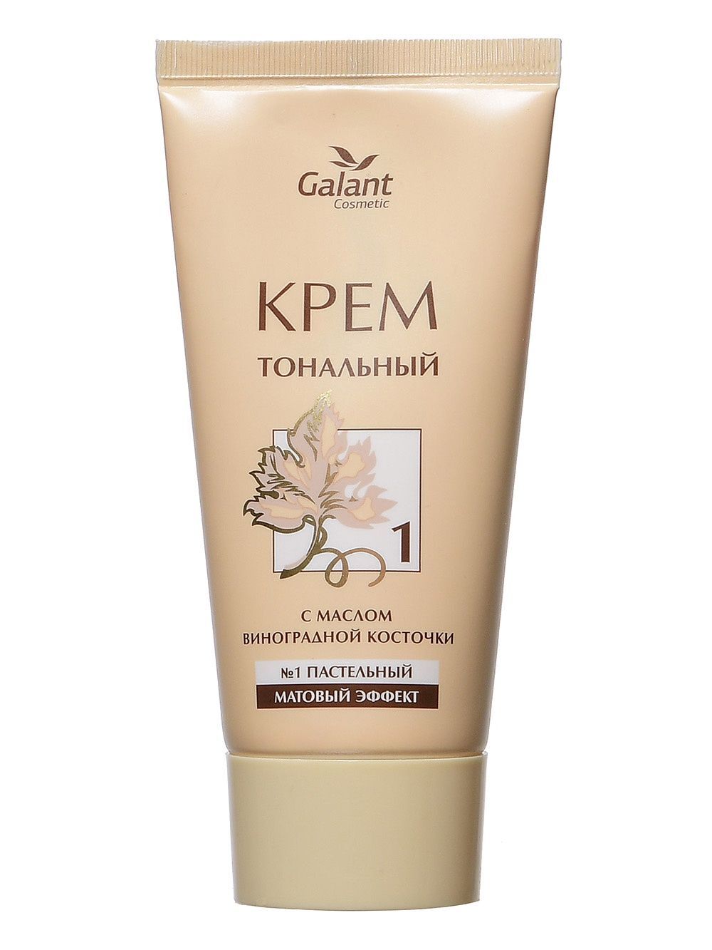 фото Тональный крем Galant Cosmetic, №1 пастельный, с маслом виноградной косточки, для любого типа кожи, с витаминами В1, В2 и С, 50 мл