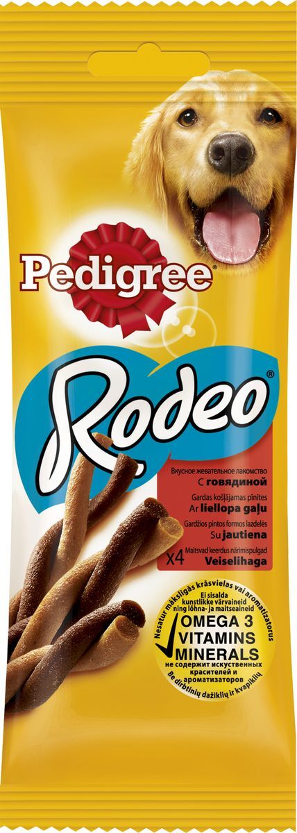 фото Лакомство для собак Pedigree "Rodeo", мясные косички, 70 г