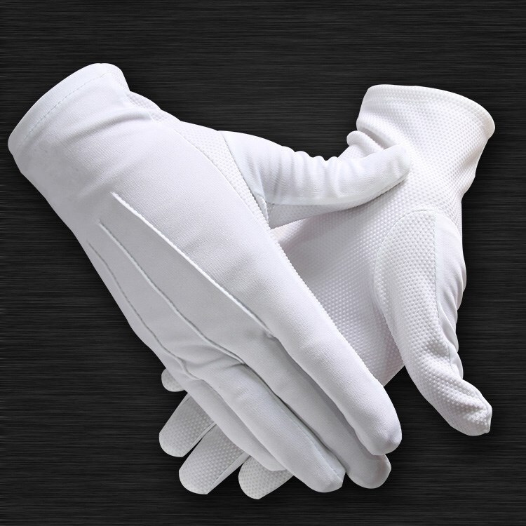 белые тканевые перчатки