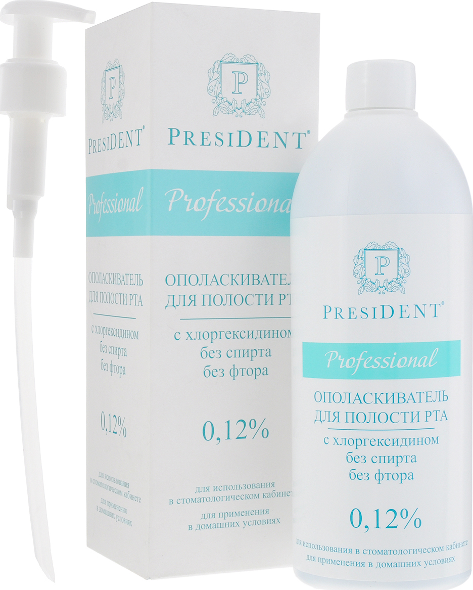 Ополаскиватель для полости рта PresiDENT Professional, с хлоргексидином ...