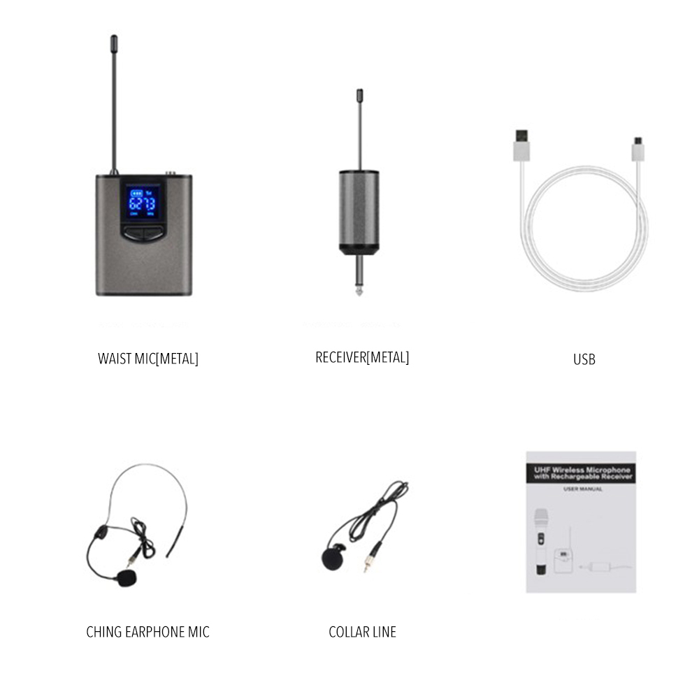 andoer Портативный беспроводной мини-приемник, гарнитура, передатчик, микрофон