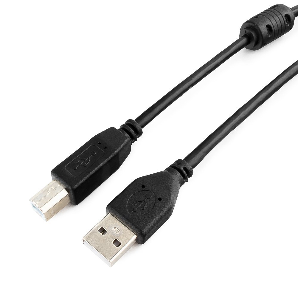 Cablexpert Кабель для подключения периферийных устройств USB 2.0 Type-A/USB 2.0 Type-B, 1,8 м, черный