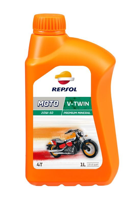 Моторное масло Repsol MOTO V-TWIN 4T 20W-50 Минеральное - купить в  интернет-магазине OZON