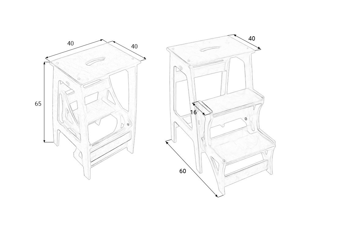 Табурет стремянка своими руками из дерева чертежи с размерами