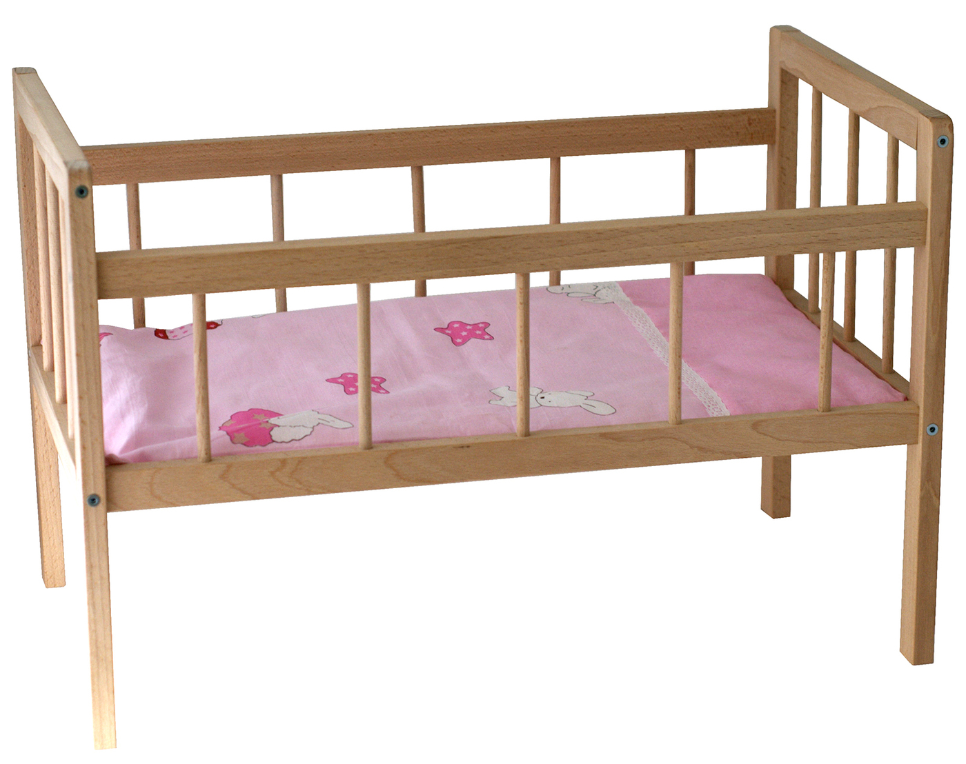 Кроватка для куклы деревянная 50см