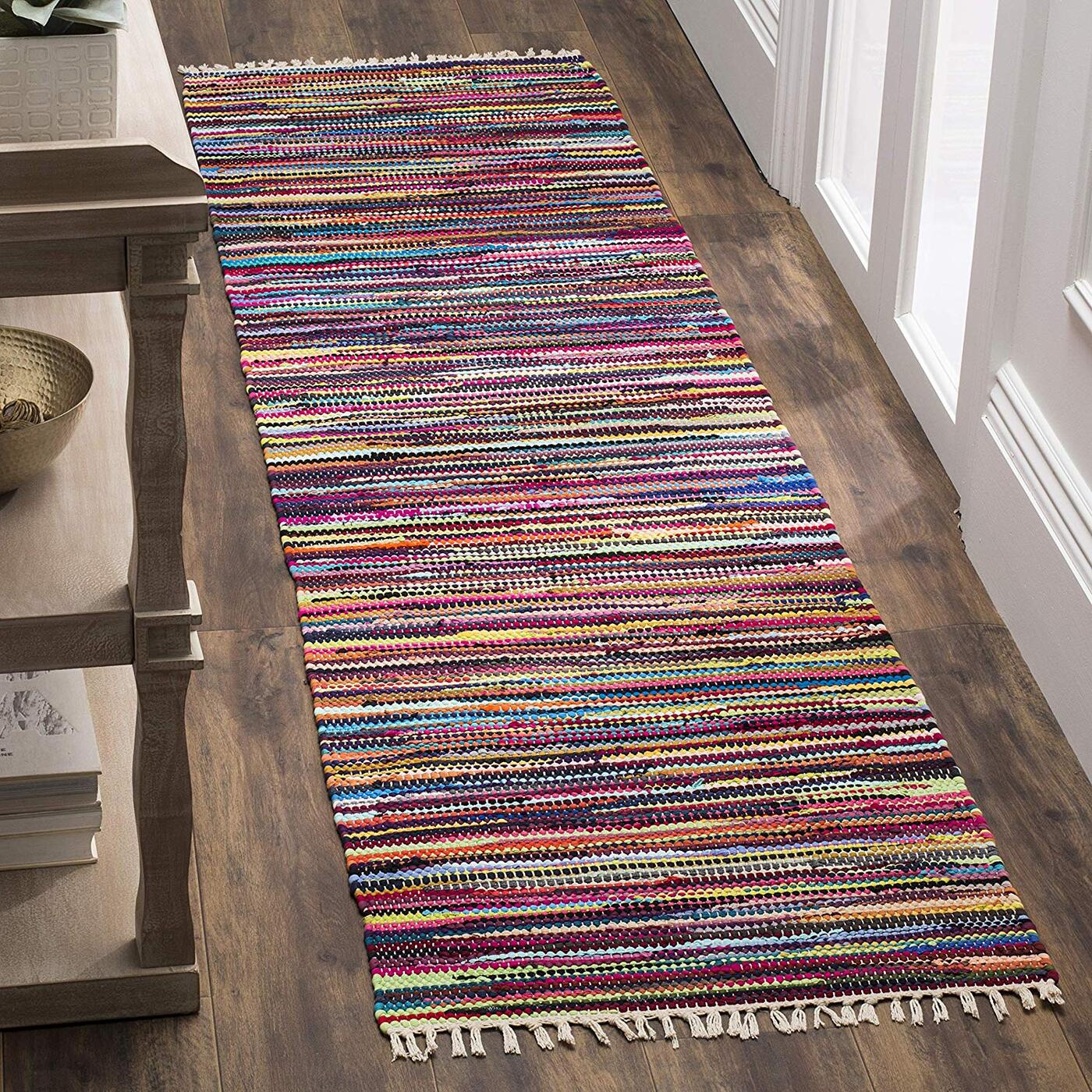 Коврик хлопковый. Коврик прикроватный SUNSTEP. Коврик хлопковый SUNSTEP. Jaiveon Striped Handmade Handwoven area Rug.