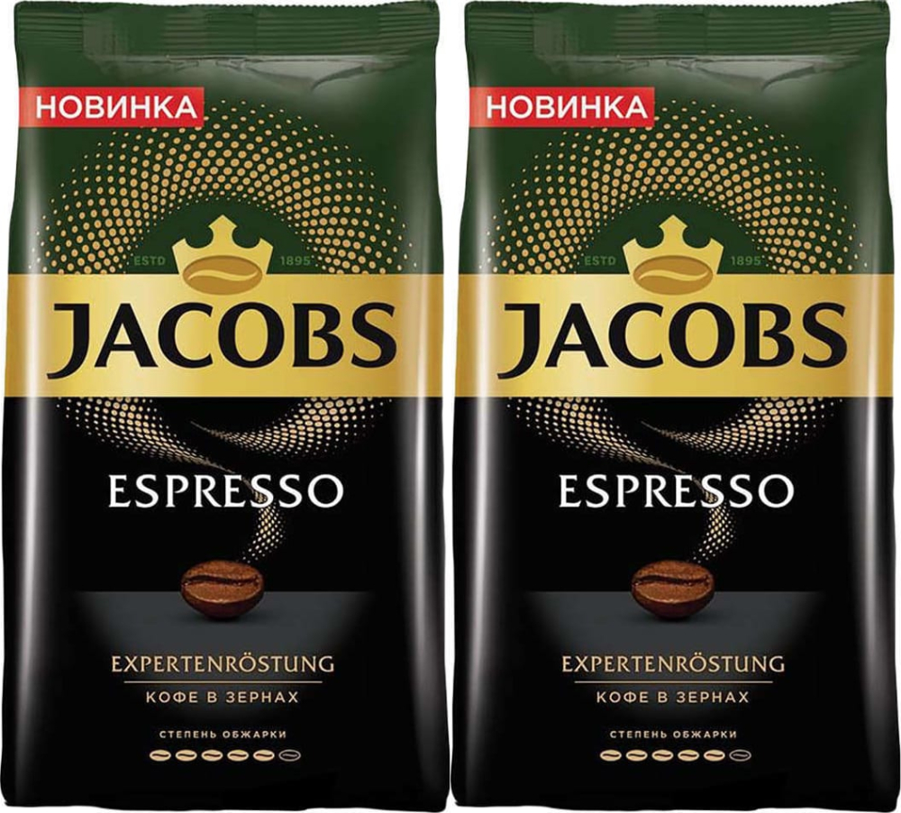 Кофе в зернах Jacobs Espresso, 1 кг, комплект: 2 упаковки - купить с ...