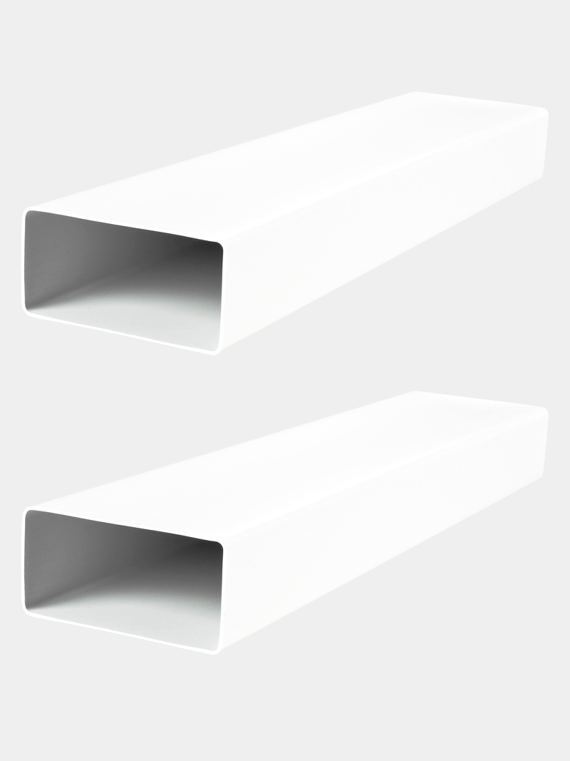 Канал вентиляционный 55 х 110 мм х 1 м плоский, воздуховод пластиковый ...