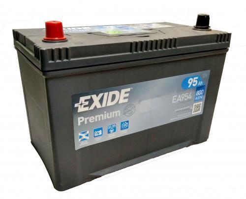 Автомобильный аккумулятор Exide Premium 95 А.ч EA955 Азия, прямая .