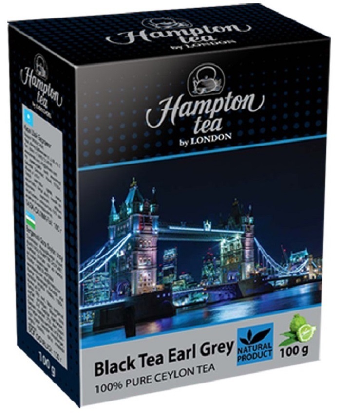 Hampton Tea Earl Grey крупнолистовой цейлонский черный чай с Бергамотом 100г — купить в