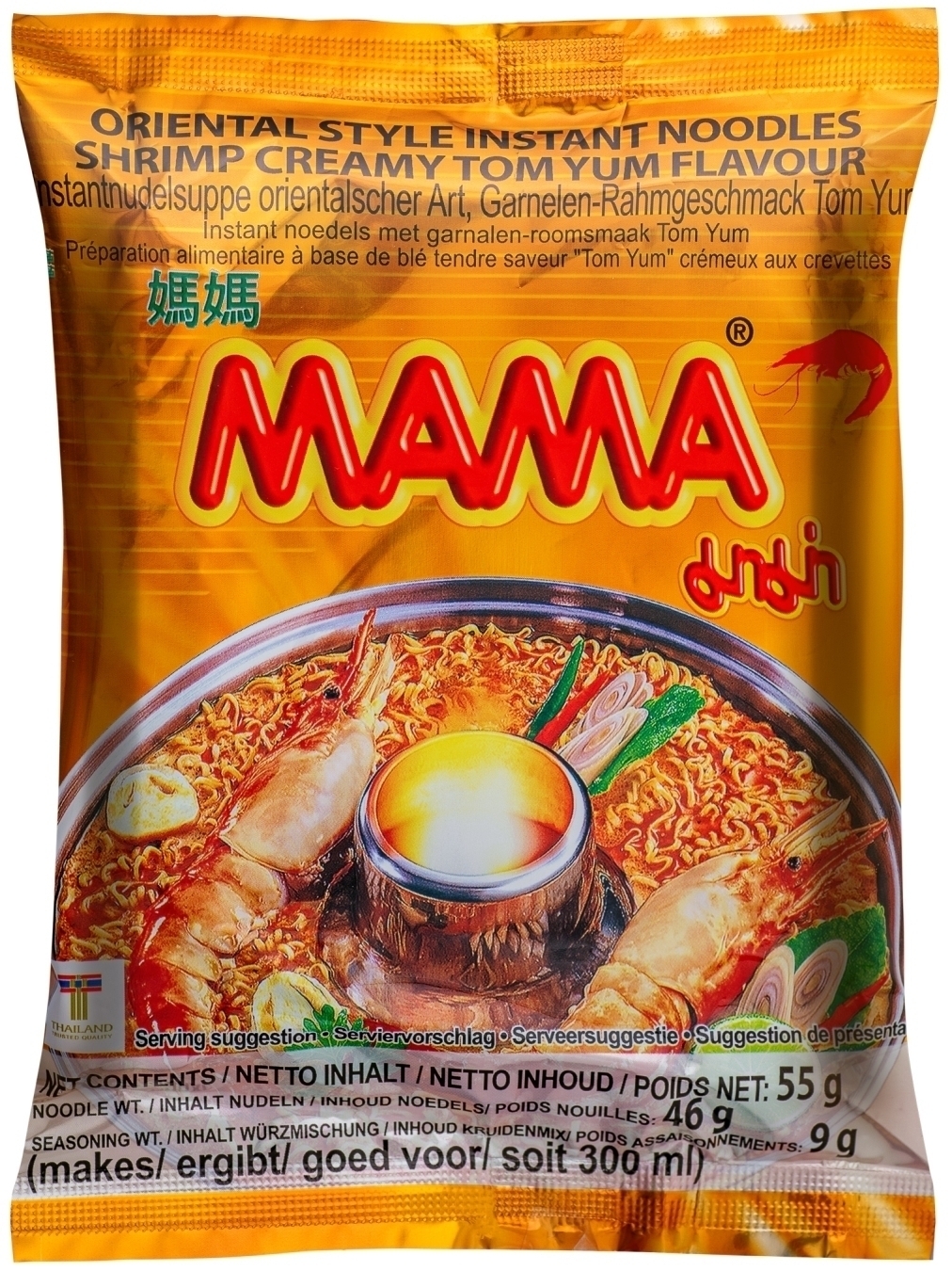Тайская лапша быстрого приготовления МАМА, со вкусом кремовый Том Ям ...