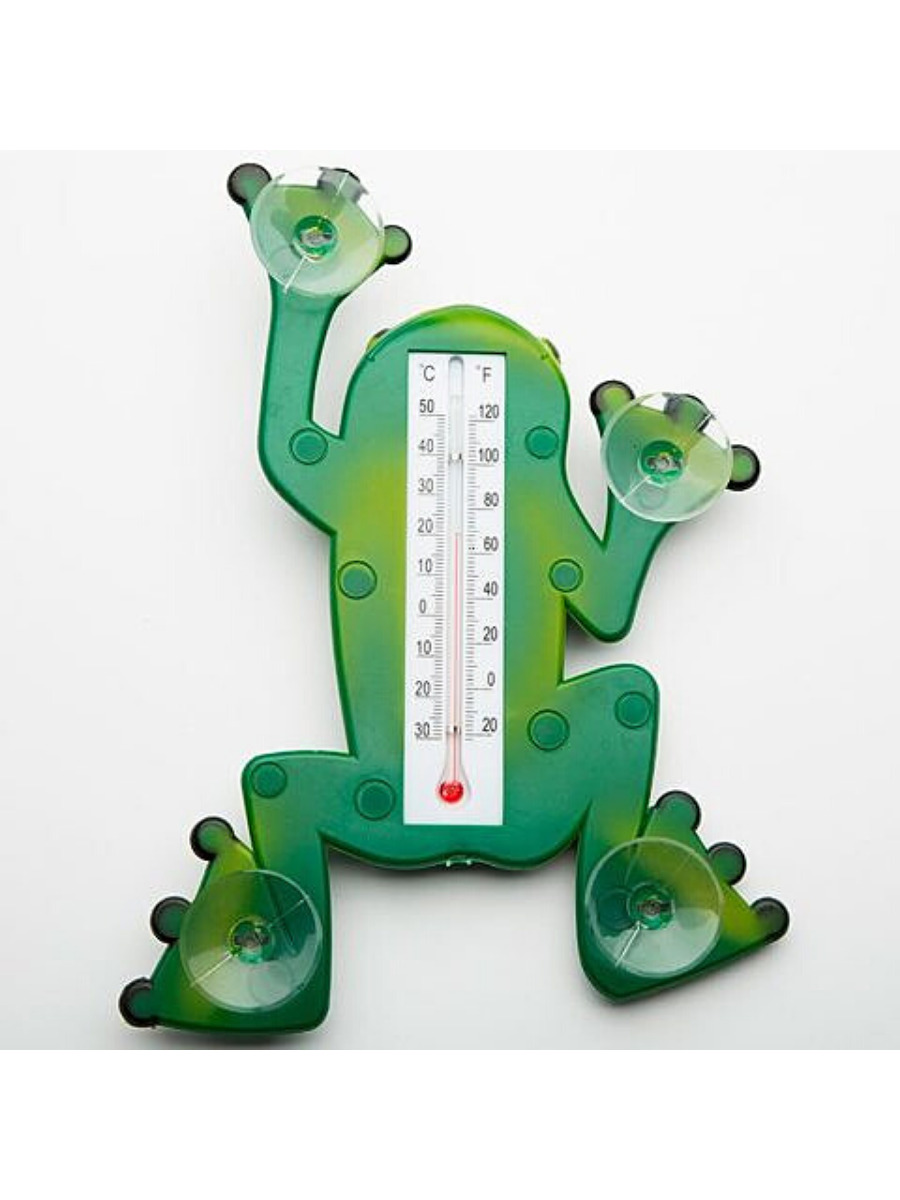 Термометр уличный оконный Лягушка  уличный Зеленый  по .