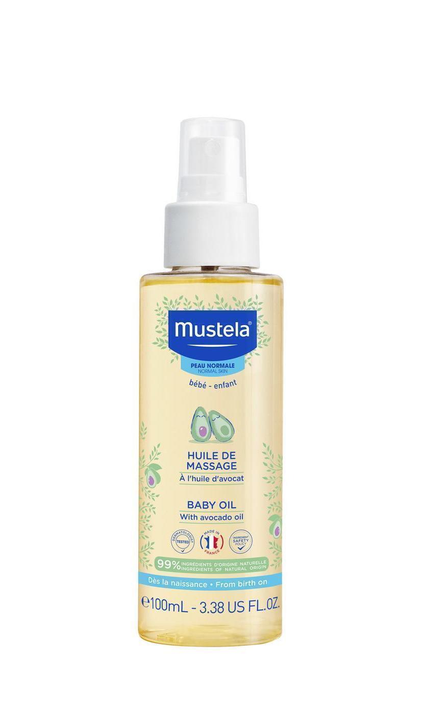 Mustela Масло массажное  для новорожденных, 100 мл