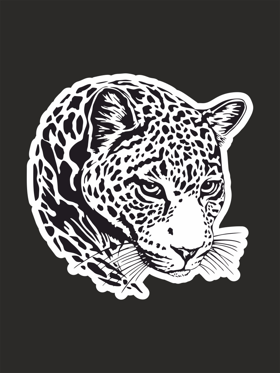 Наклейка леопард