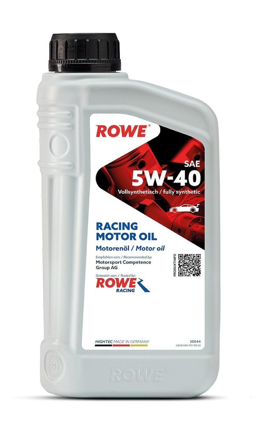 Характеристики Моторное масло ROWE Racing 5W-40 Синтетическое 1 л .