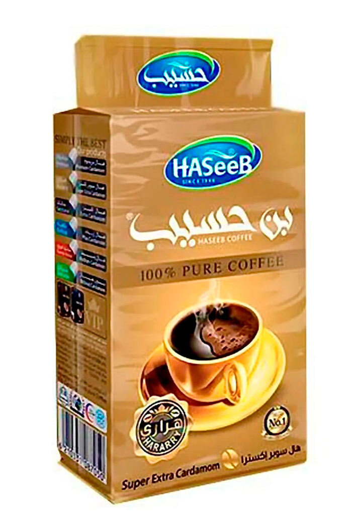 Кофе натуральный молотый с кардамоном Super Exta Cardamom 500 г, Haseeb ...