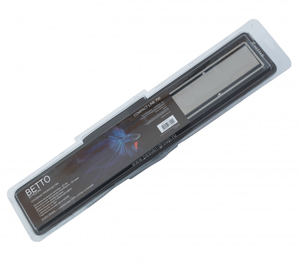Душевой лоток Betto by Pestan COMPACT LINE 750 мм хром матовый 13702511 ...