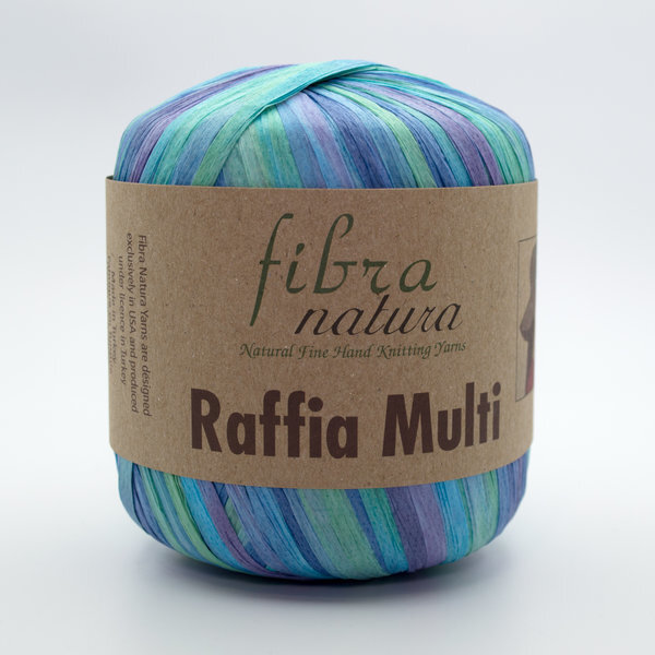 Пряжа Fibra Natura Raffia Multi (фибра натура Рафия Мульти) ленточная ...