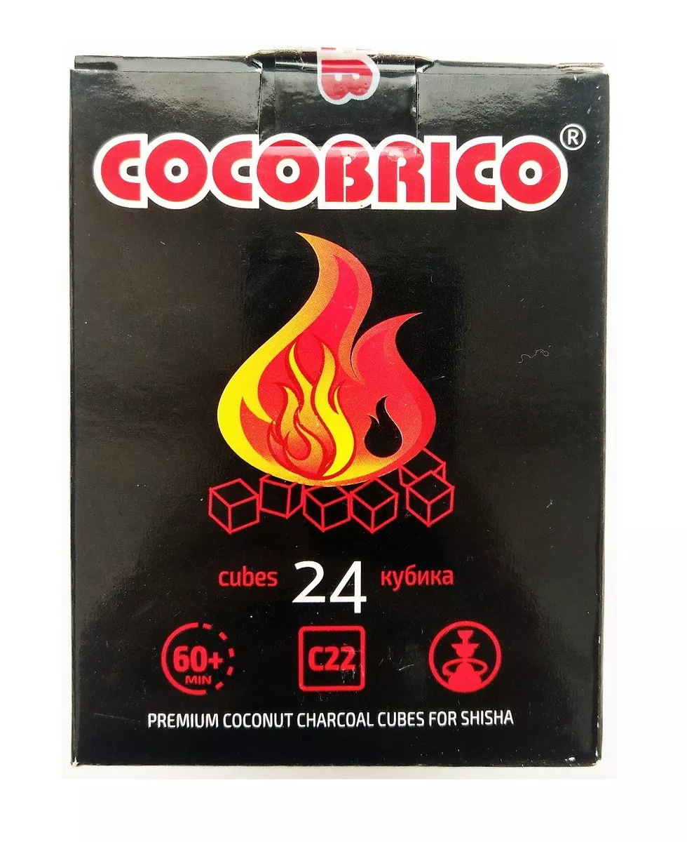 Уголь для кальяна Кокобрико 24 куб. / Cocobrico 24 шт. - купить с ...