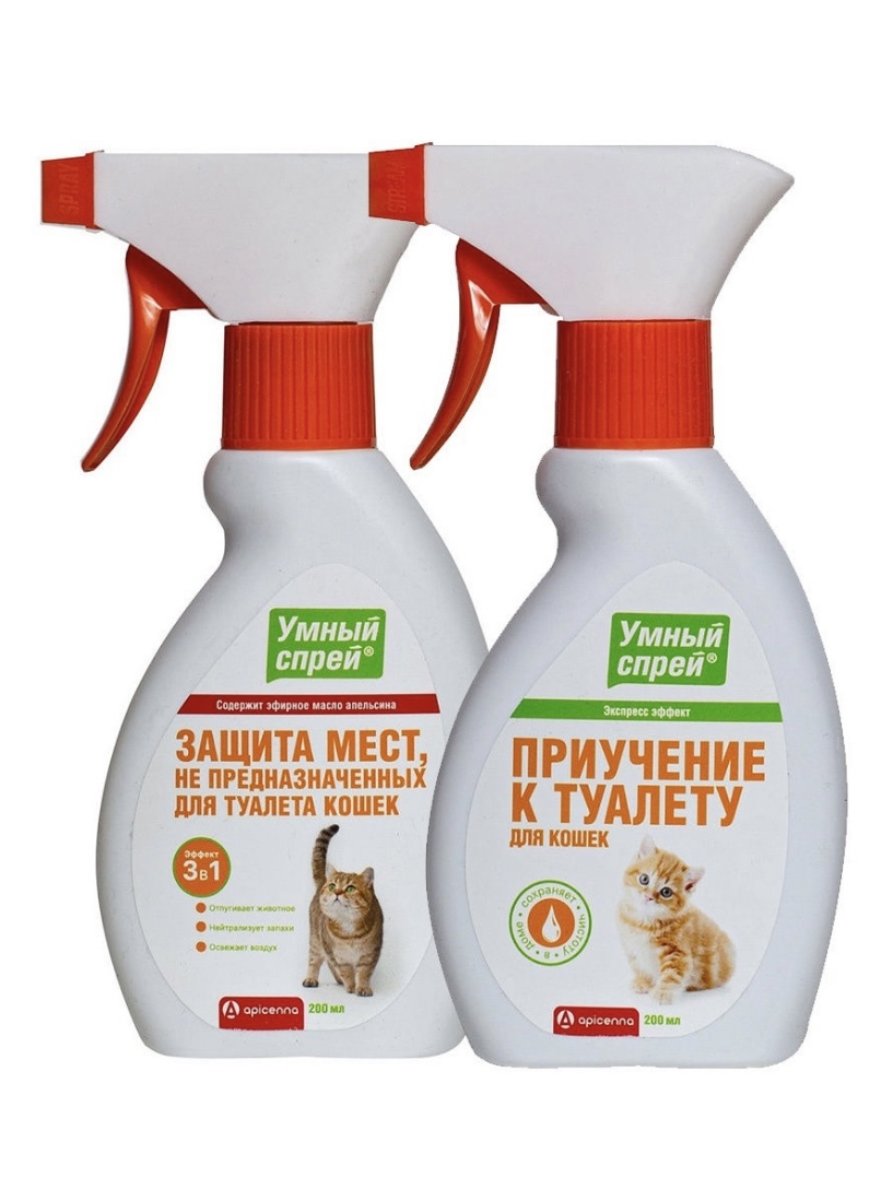 Набор спреев Умный спрей для приучения к туалету/ к лотку для кошек всех  пород - купить с доставкой по выгодным ценам в интернет-магазине OZON  (271773362)