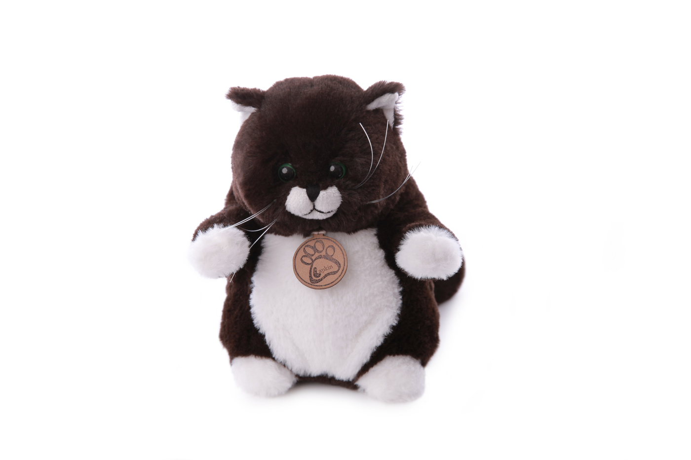 Мягкая игрушка Lapkin Толстый кот, 20 см, горький шоколад AT365258 ...