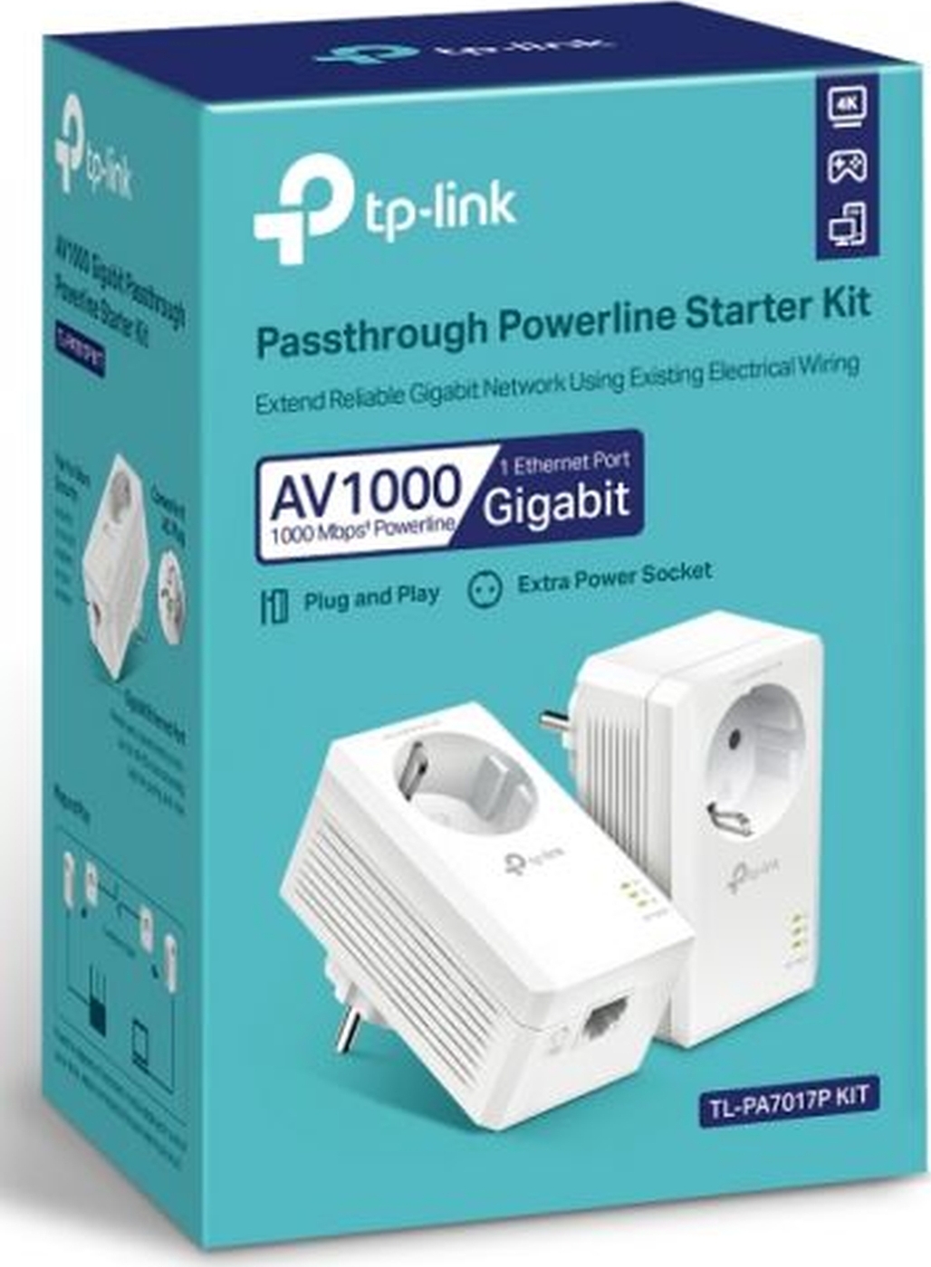 Адаптер Powerline Tp-Link Tl-Pa7017p Kit