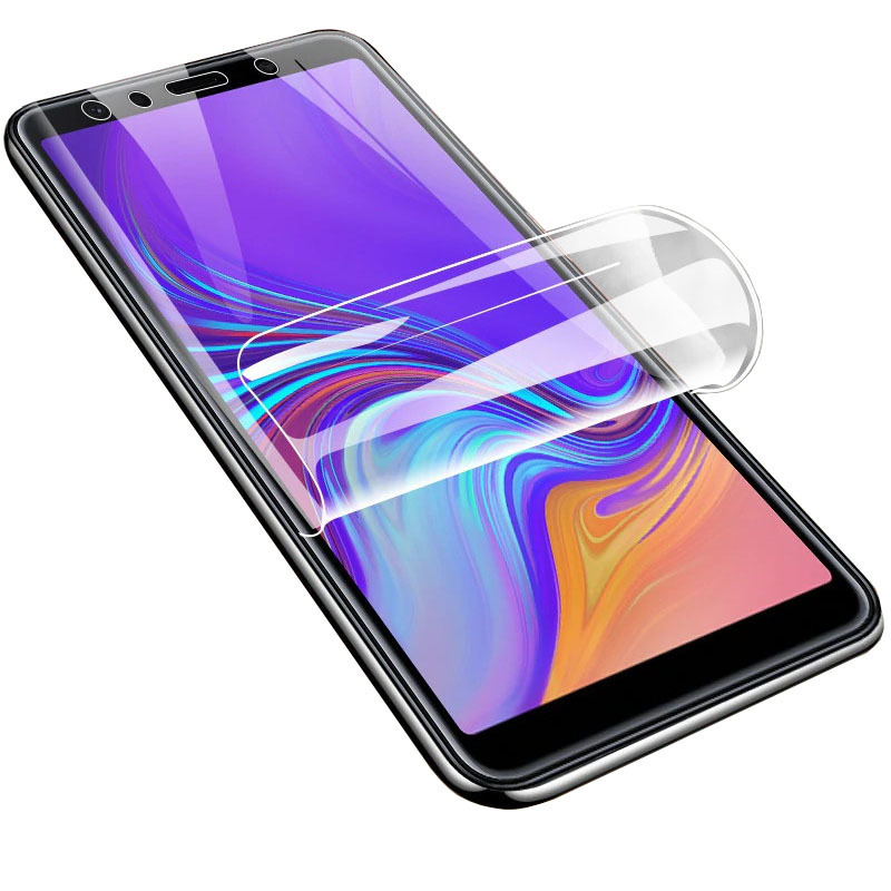 Гидрогелевая противоударная защитная пленка на экран для Realme C21 Глянцевая